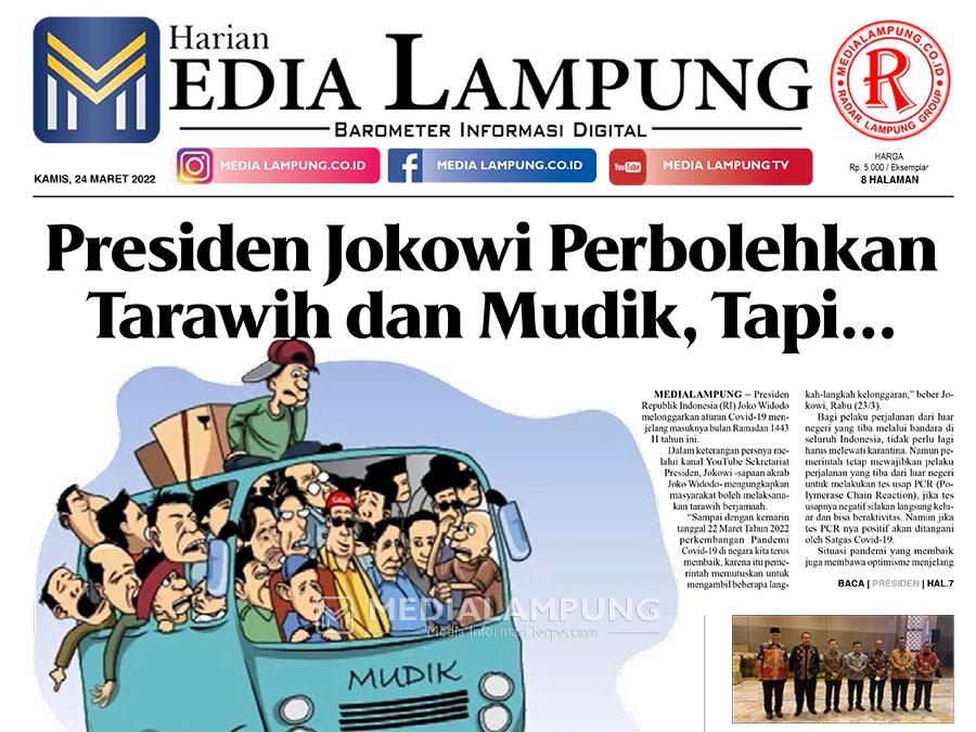 E-Paper Harian Media Lampung Edisi 24 Maret 2022