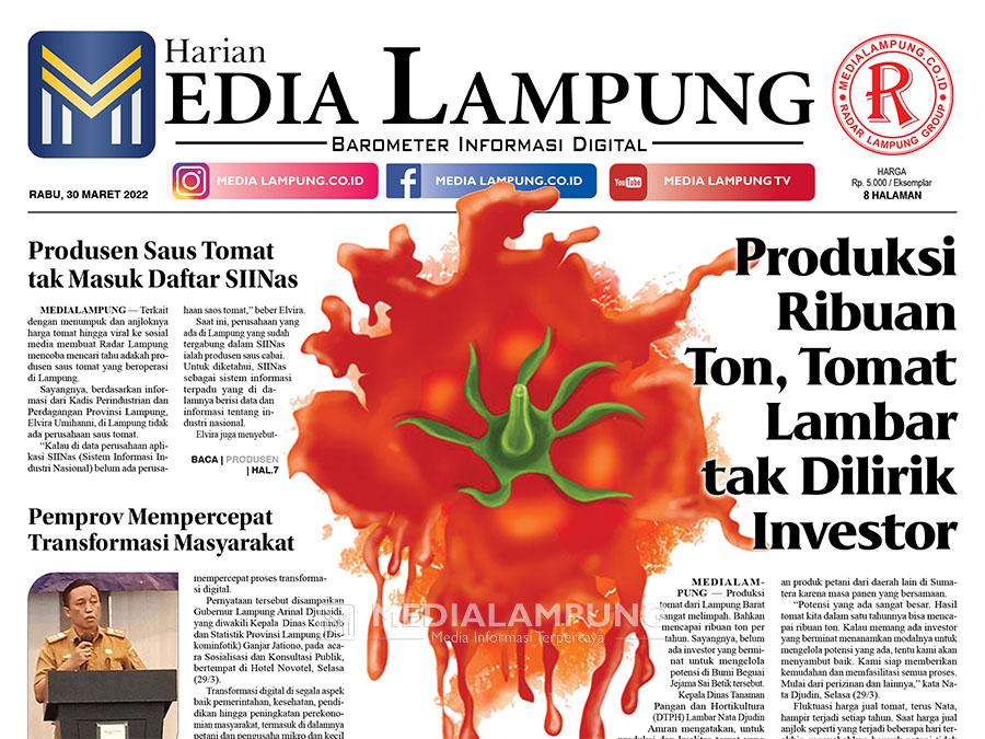 E-Paper Harian Media Lampung Edisi 30 Maret 2022