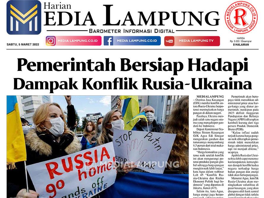 E-Paper Harian Media Lampung Edisi 5 Maret 2022