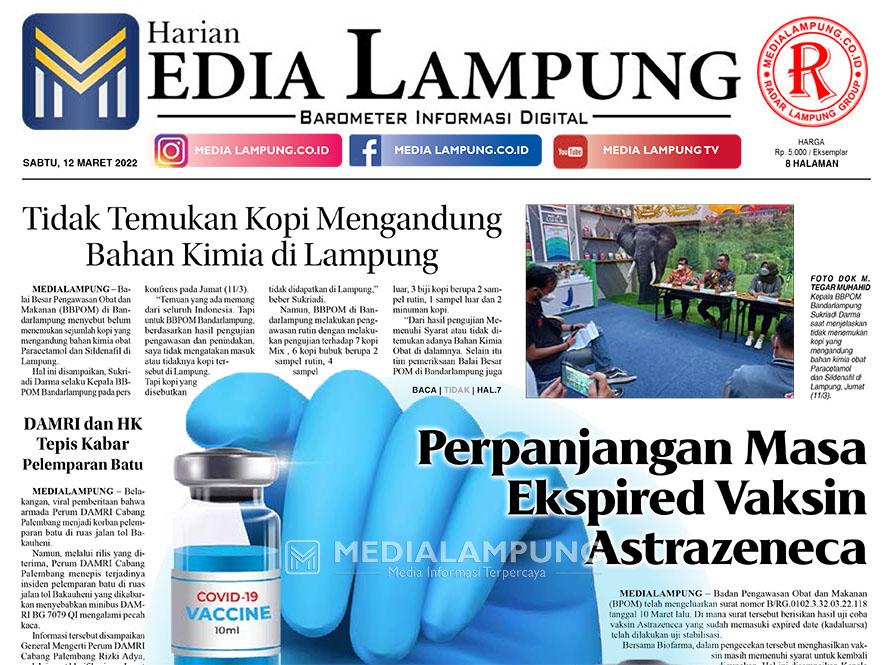 E-Paper Harian Media Lampung Edisi 12 Maret 2022