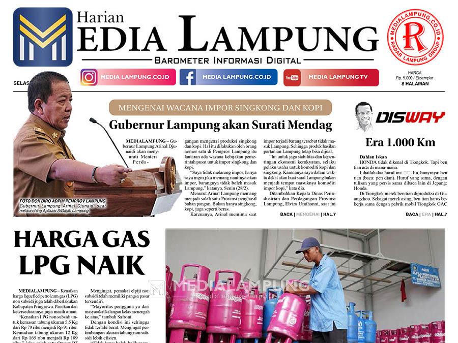 E-Paper Harian Media Lampung Edisi 1 Maret 2022