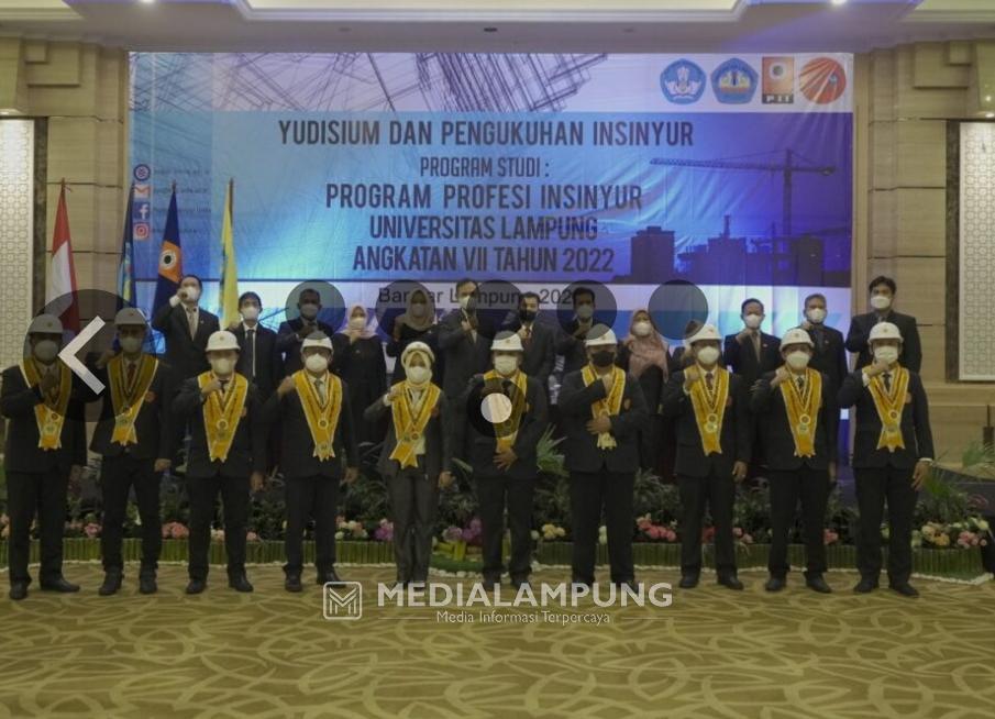 62 Insinyur Angkatan VII PSPPI-FT Unila Dikukuhkan