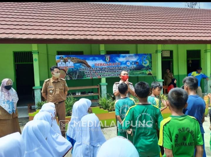BPBD Pringsewu Berikan Edukasi Kebencanaan ke Siswa SDN 2 Yogyakarta