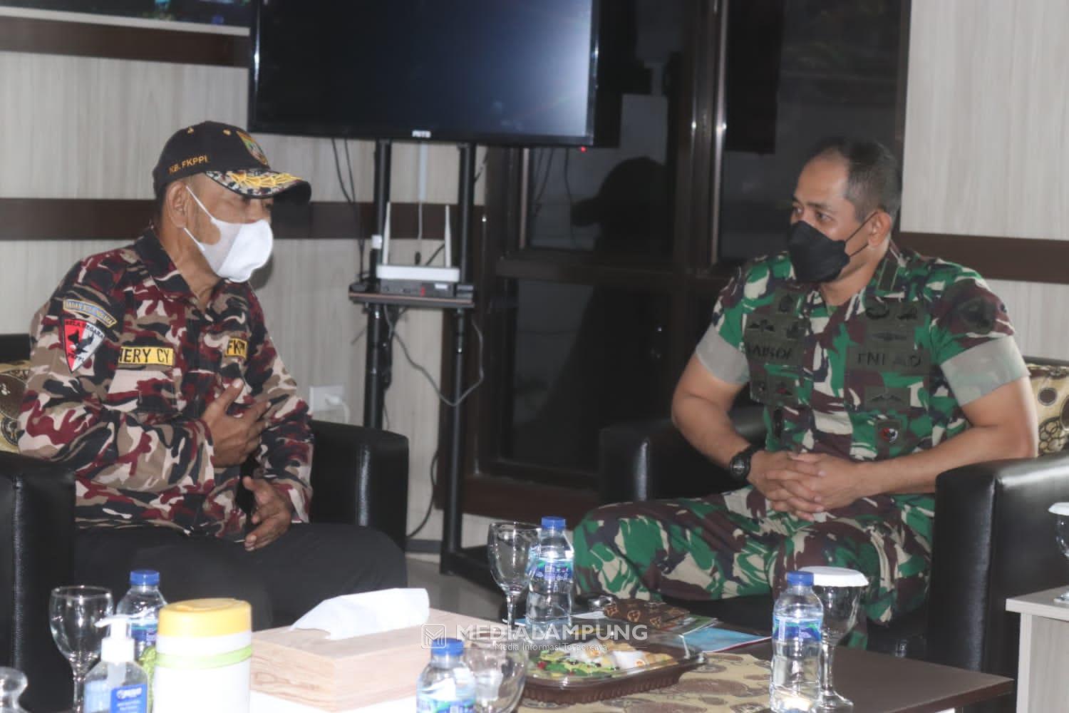 Dandim KBL Terima Audiensi Ketua FKPPI Bandarlampung