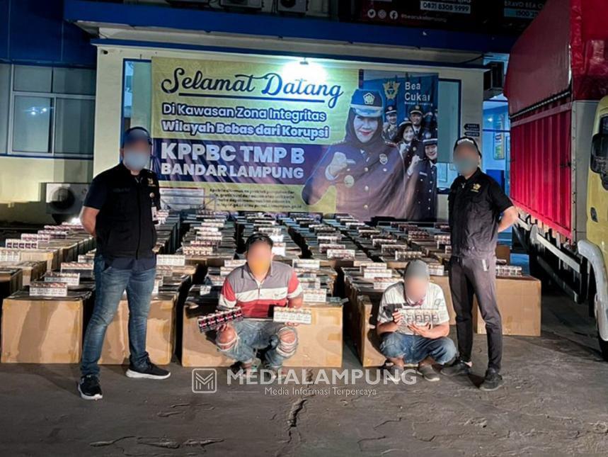 Selama Februari, Bea Cukai Lampung Tindak 7,9 Juta Batang Rokok Ilegal