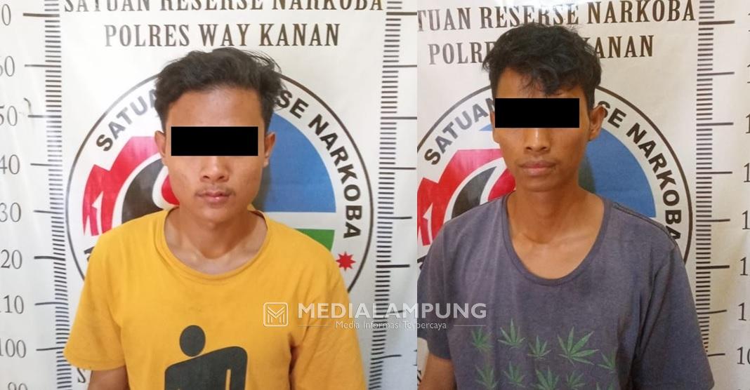Polres Waykanan Ringkus Dua Tersangka Pengedar Sabu di Baradatu 