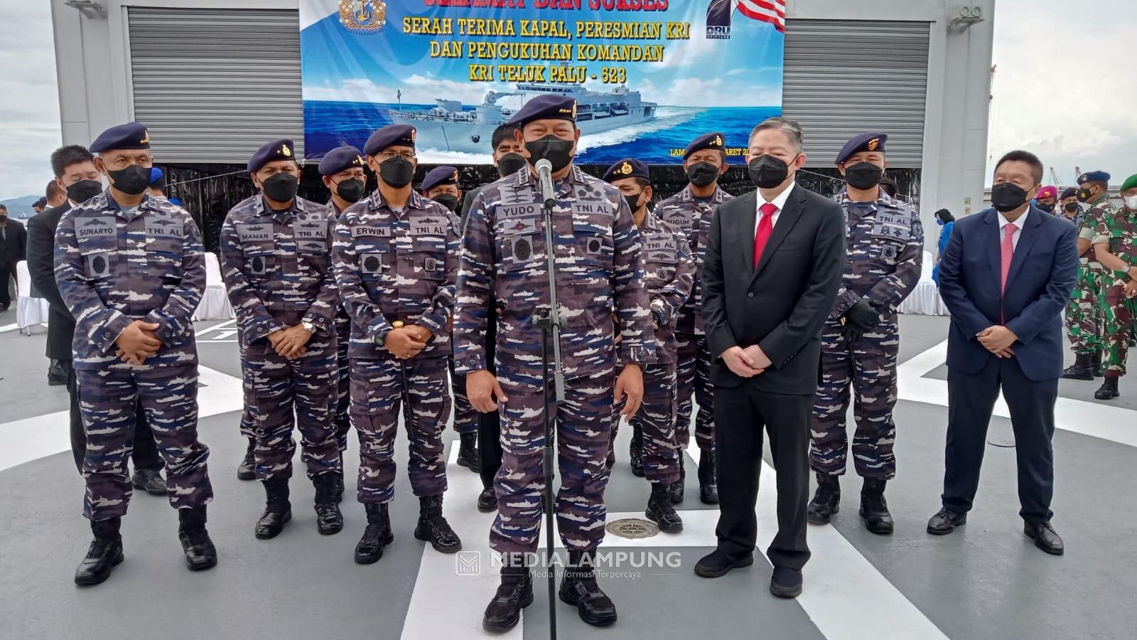 Kasal Yudo Margono Resmikan KRI Teluk Palu-523 di Pelabuhan DRU Panjang