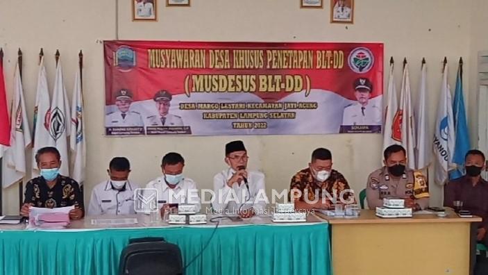 Gelar Muskamsus, Kampung Negeri Jaya Tetapkan 84 KPM BLT-DD di Tahun 2022