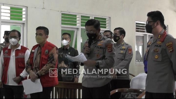 Kapolda Lampung Tinjau Vaksinasi Serentak di Lamsel
