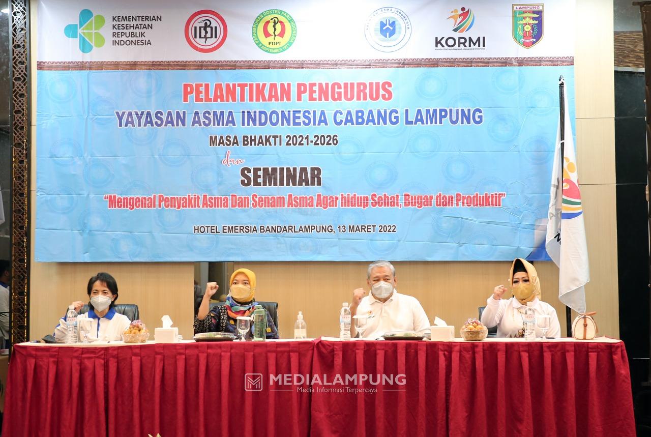 Wagub Nunik Lantik Pengurus Yayasan Asma Indonesia Lampung