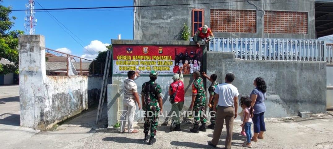 Anggota Koramil Panjang Siapkan Kampung Pancasila di Wilayah Binaan