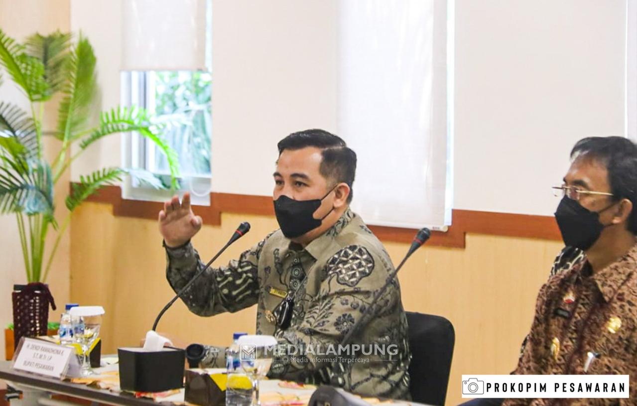 Dendi Ramadhona Sampaikan LKPD Pesawaran Tahun 2021 ke BPK