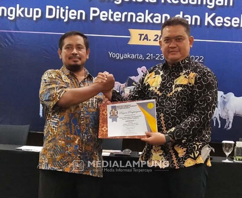 Disnakkeswan Lampung Raih Penghargaan dari Kementerian Pertanian