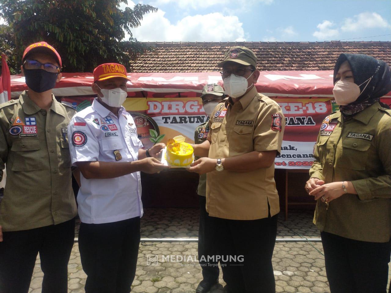 Tagana Lampung Apel dan Doa Bersama Peringati HUT Tagana Indonesia Ke-18