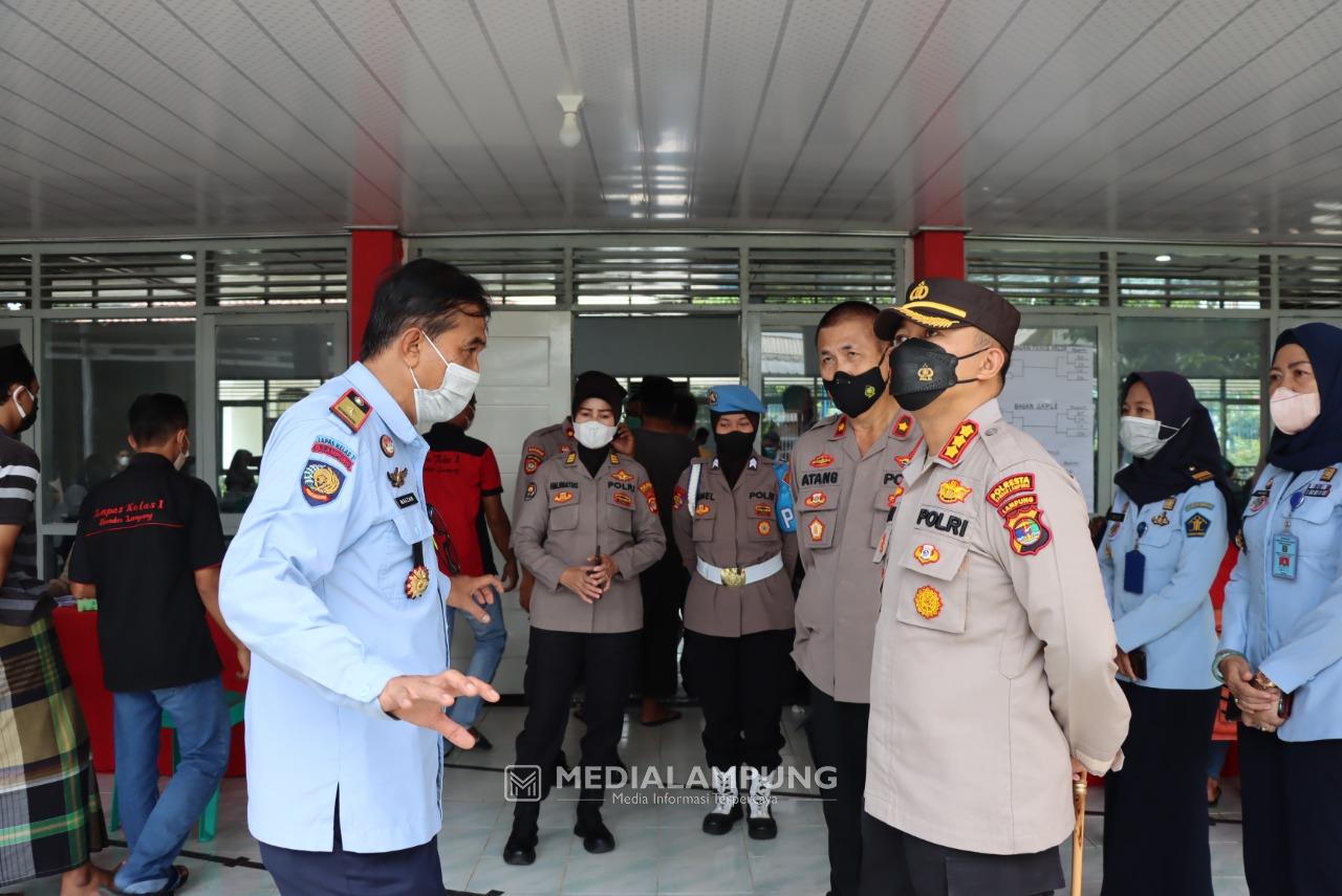 Polresta Bersama Lapas Kelas 1 Bandarlampung Buka Gerai Vaksinasi