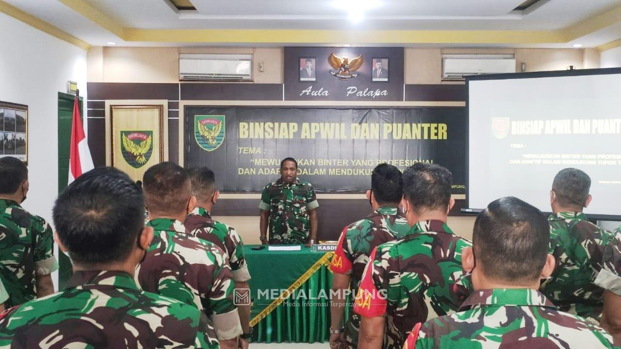 Buka Kegiatan Binsiap Apwil Puanter, Kasdim KBL Ingatkan Babinsa Bantu Kesulitan Masyarakat