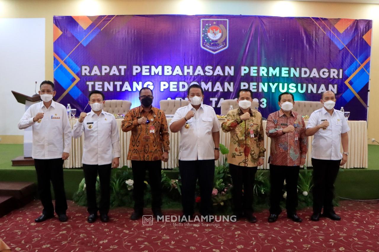 Lampung Tuan Rumah Rapat Pembahasan Permendagri, Pedoman Penyusunan APBD 2023 se-Indonesia 
