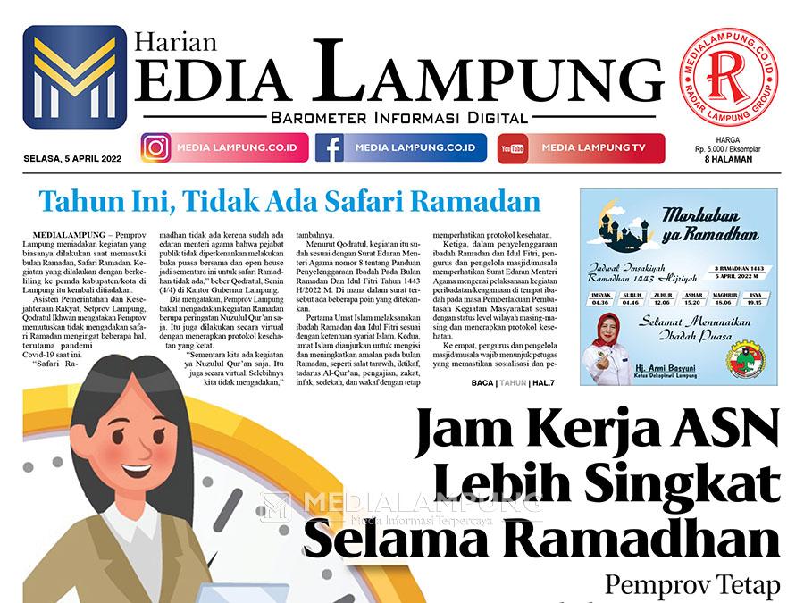 E-Paper Harian Media Lampung Edisi 5 April 2022
