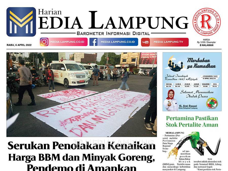 E-Paper Harian Media Lampung Edisi 6 April 2022