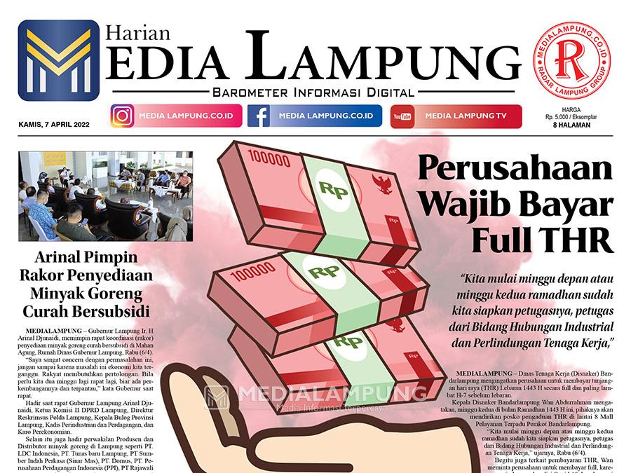 E-Paper Harian Media Lampung Edisi 7 April 2022