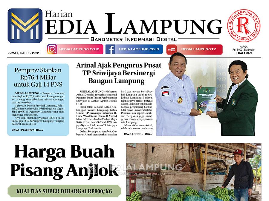 E-Paper Harian Media Lampung Edisi 8 April 2022