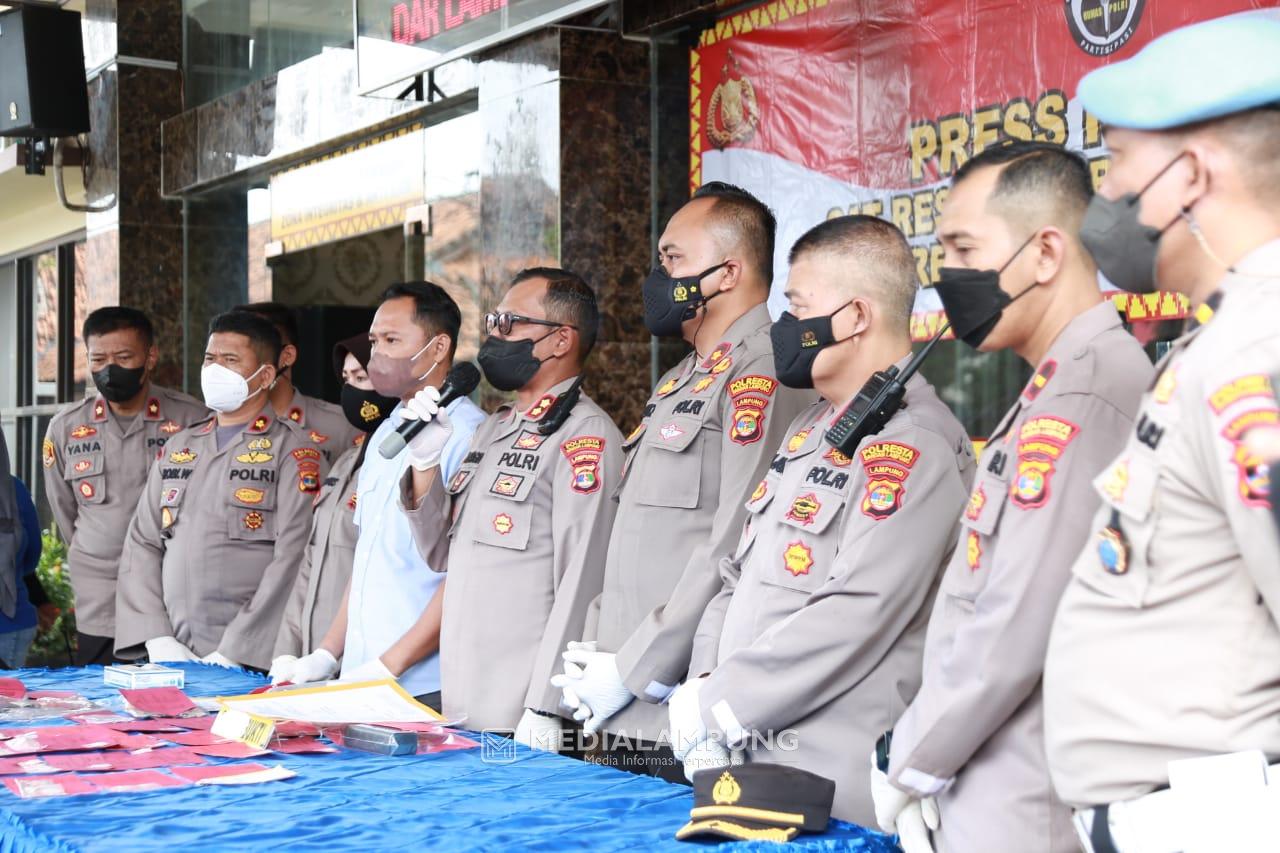 Selama Operasi Antik, Polresta Bandarlampung Tangkap 41 Tersangka Narkoba