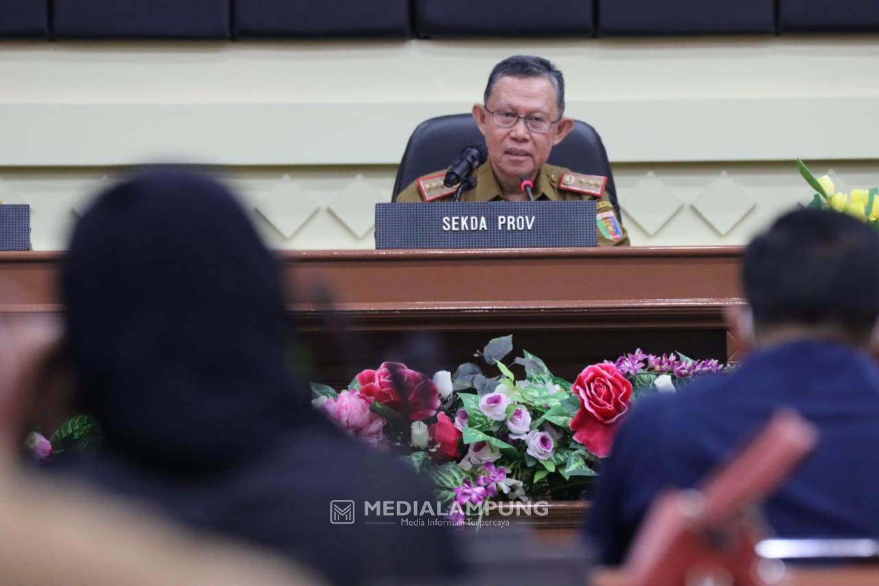 Sekdaprov Lampung Pimpin Rakor Bersama Tim P3DN